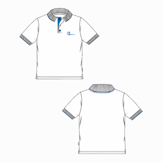 Polo manga corta uniforme, blanco (nuevo)