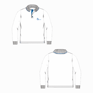 Polo manga larga uniforme, blanco (nuevo)